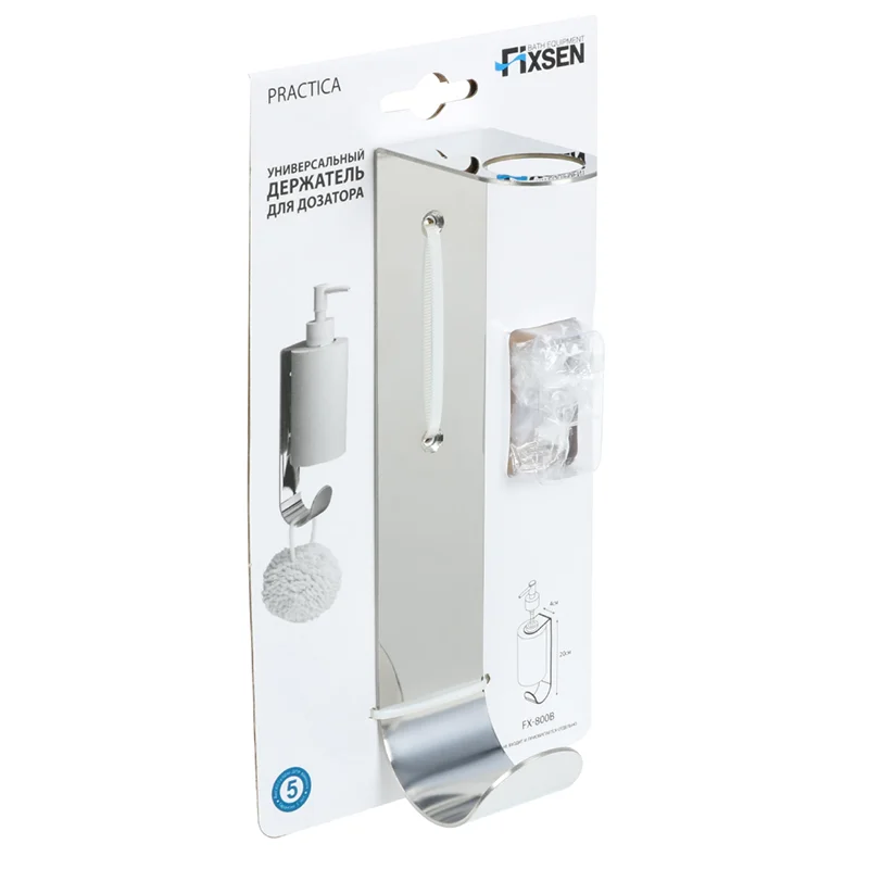 Дозатор жидкого мыла FIXSEN PRACTICA FX-800B хром — Изображение 3