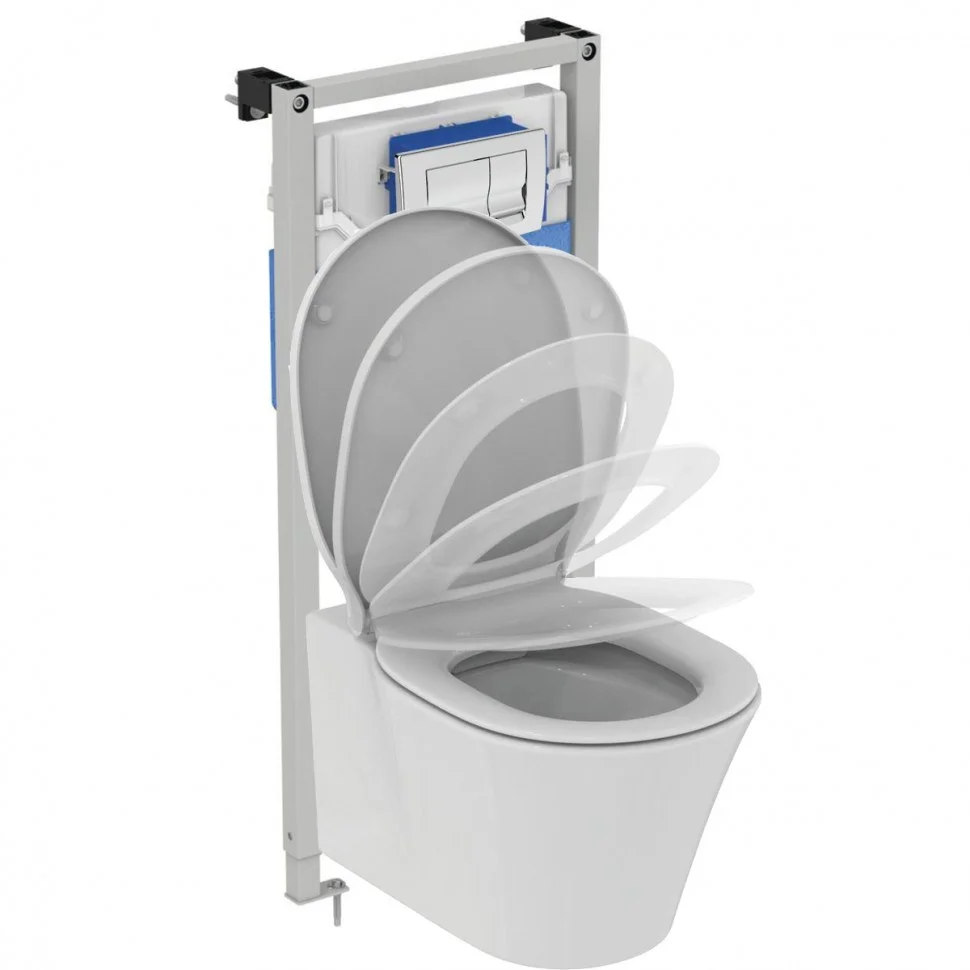 Комплект 4 в 1 Ideal Standard K819501PA с подвесным унитазом CONNECT AIR RIMLESS K819501, сиденьем C Комплект 4 в 1 Ideal Standard K819501PA с подвесным унитазом CONNECT AIR RIMLESS K819501, сиденьем C