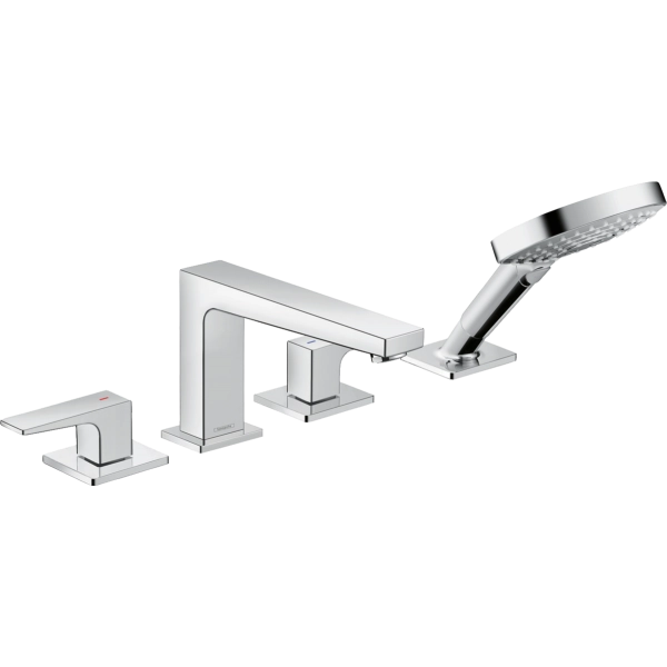 Смеситель на борт ванны Hansgrohe Metropol на 4 отверстия 32552000, хром Смеситель на борт ванны Hansgrohe Metropol на 4 отверстия 32552000, хром