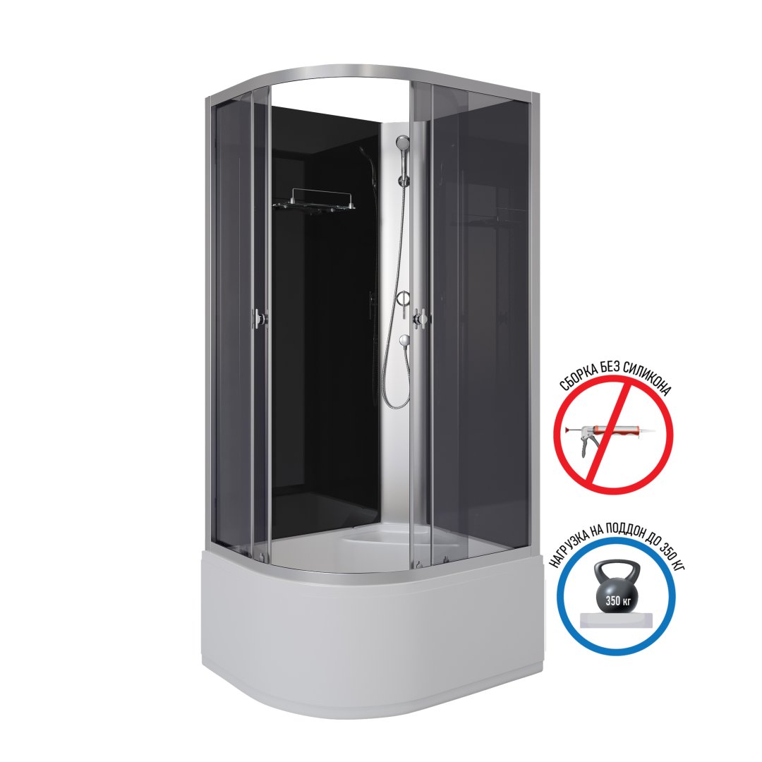 Душевая кабина Niagara Eco E100/80/40R/TN/BK (1000х800х1950) E100/80/40R/TN/BK Душевая кабина Niagara Eco E100/80/40R/TN/BK (1000х800х1950) E100/80/40R/TN/BK