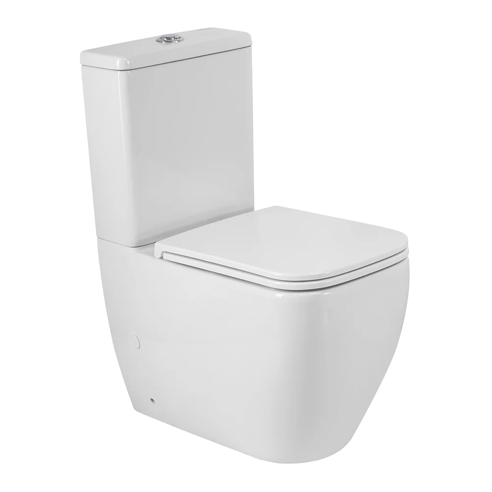 Унитаз напольный BelBagno LUCE-TOR BB2197CP-TOR/SC/BB2197T безободковый с сиденьем — Изображение 1