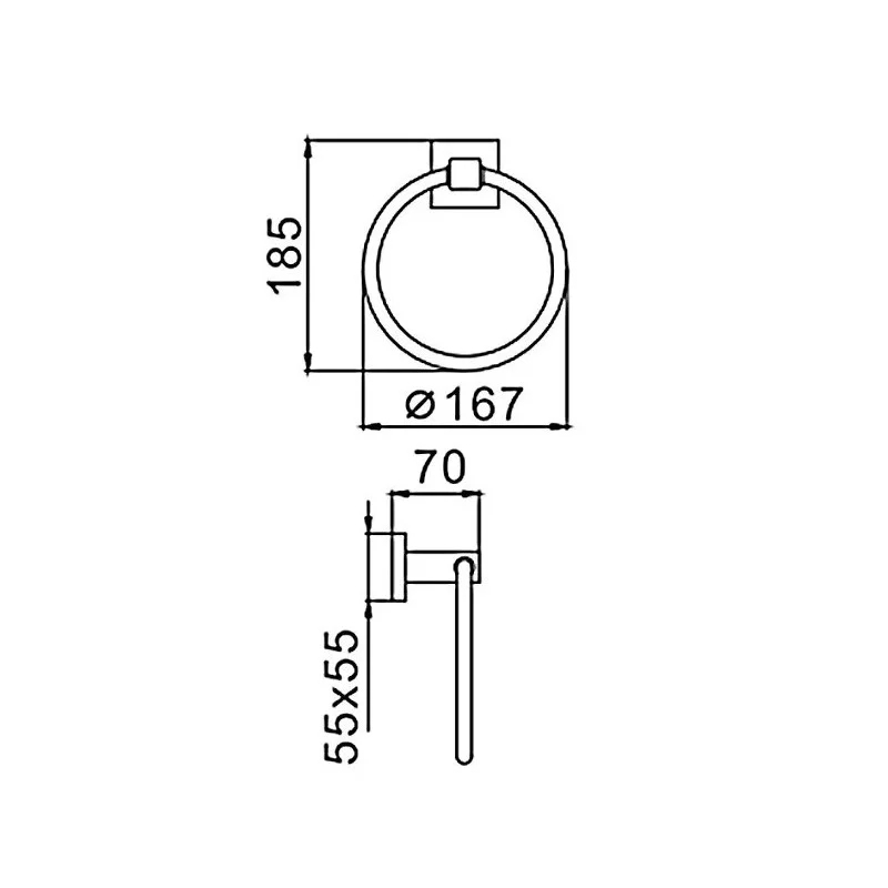 Полотенцедержатель Haiba HB8904 черный — Изображение 2
