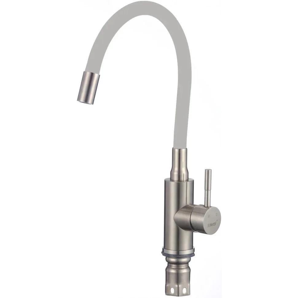 Смеситель для кухни Savol S-SUS6002-04 с гибким изливом, сатин — Изображение 1