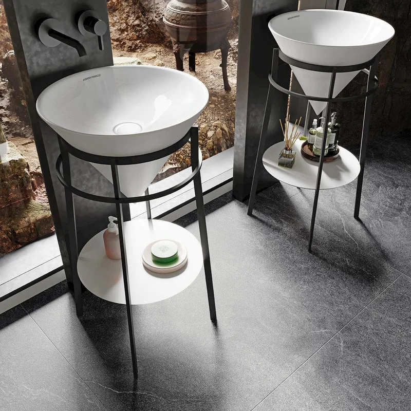 Раковина Kerama Marazzi Cono CO.wbi.44 встраиваемая сверху 44, белая глянцевая — Изображение 4