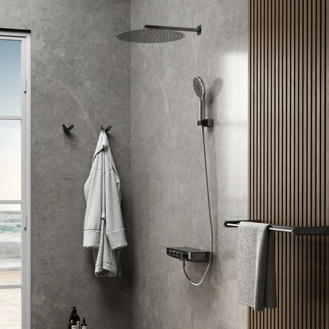 Смеситель для душа WasserKRAFT Elbe 7499 Thermo термостатический черный Смеситель для душа WasserKRAFT Elbe 7499 Thermo термостатический черный