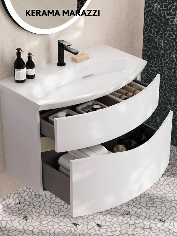 Тумба под раковину Kerama Marazzi Riva 80 см RV.80\WHT.M белая матовая — Изображение 10