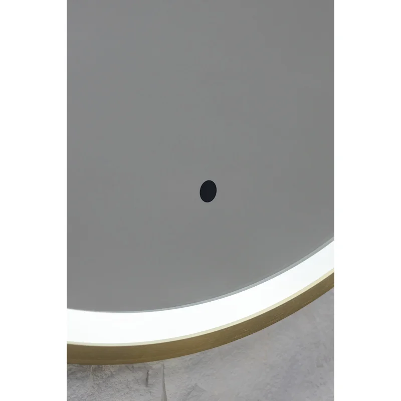 Зеркало Silver Mirrors Deluna LED-00003142 D800 алюминиевый профиль золото бесконтактный сенсор — Изображение 3