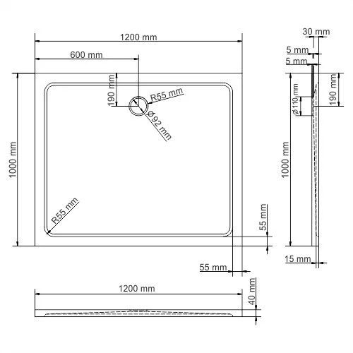 Душевой поддон WasserKRAFT Berkel 48T10 белый Душевой поддон WasserKRAFT Berkel 48T10 белый