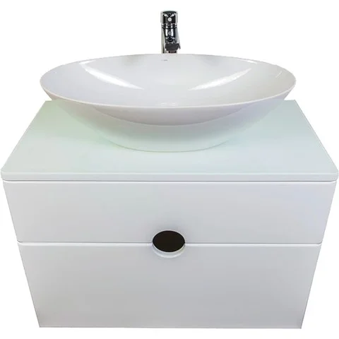 Тумба с раковиной Orange Moon 75 подвесная Белая Mo-75TU+RA Тумба с раковиной Orange Moon 75 подвесная Белая Mo-75TU+RA