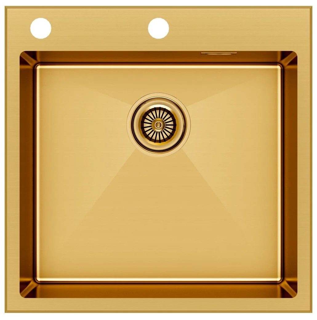 Кухонная мойка Paulmark KRONER-EDGE 51, PM775151-BG, брашированное золото, 510х510мм Кухонная мойка Paulmark KRONER-EDGE 51, PM775151-BG, брашированное золото, 510х510мм