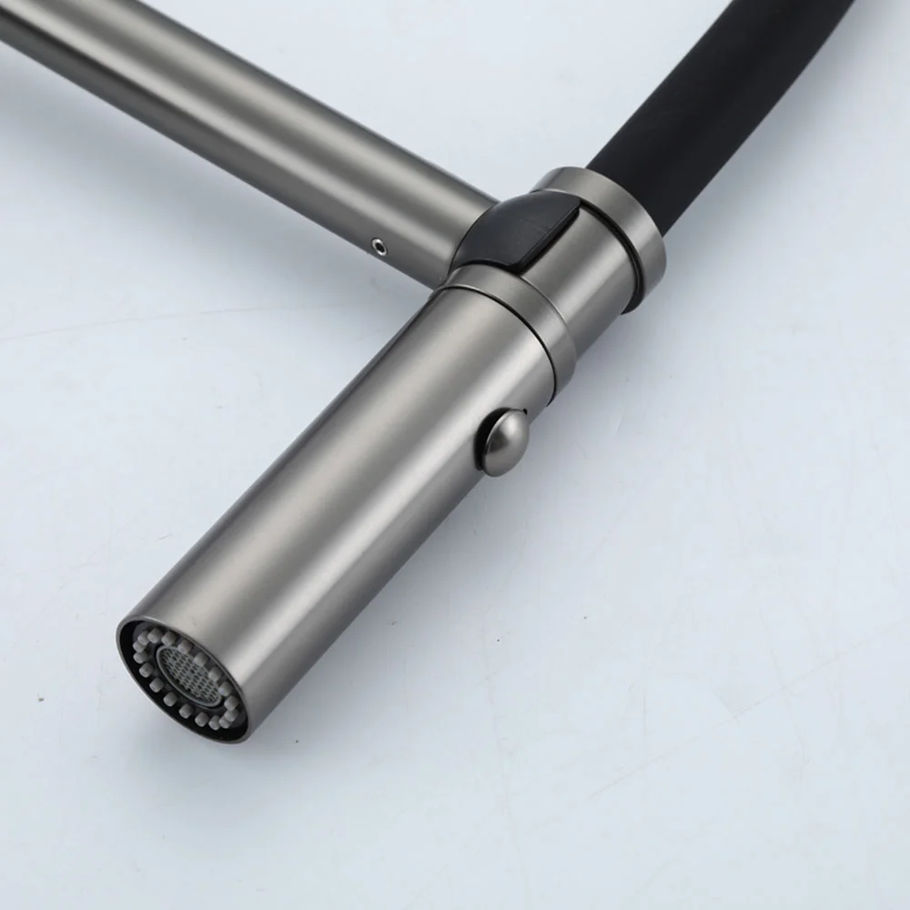 Смеситель для кухни GAPPO G4098-29 с гибким изливом, оружейная сталь — Изображение 10