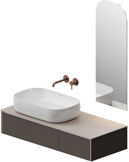 Тумба под раковину Kerama Marazzi Magica MA.120.2\EGR.M подвесная 120, вечерний серый матовый — Изображение 7
