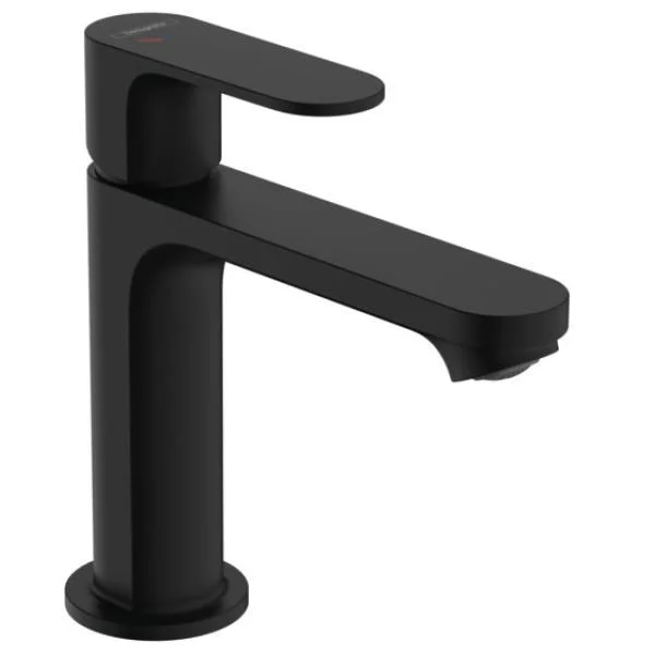 Смеситель для раковины Hansgrohe Rebris S 110 CoolStart, со сливным гарнитуром 72519670, матовый чер Смеситель для раковины Hansgrohe Rebris S 110 CoolStart, со сливным гарнитуром 72519670, матовый чер