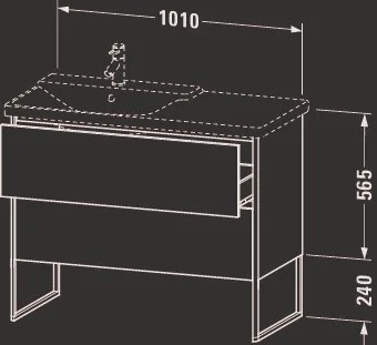 Тумба под раковину Duravit XSquare XS446502222 напольная 101 см белая глянцевый Тумба под раковину Duravit XSquare XS446502222 напольная 101 см белая глянцевый