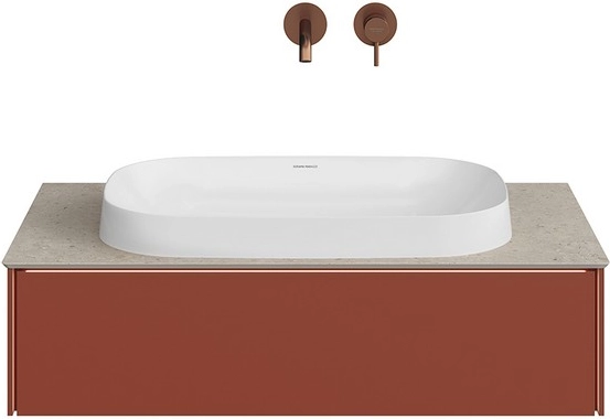 Тумба под раковину Kerama Marazzi Magica MA.90.1\VR.M подвесная 90, венецианский красный матовый — Изображение 2