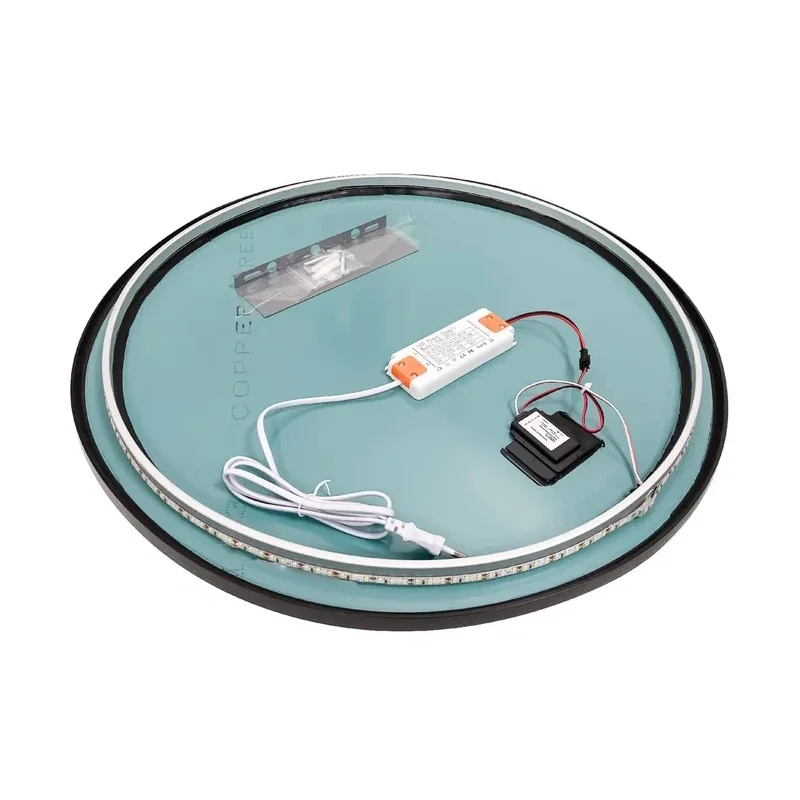 Зеркало Fixsen FX-1060F круглое 60х60 см с подсветкой LED, графит — Изображение 5