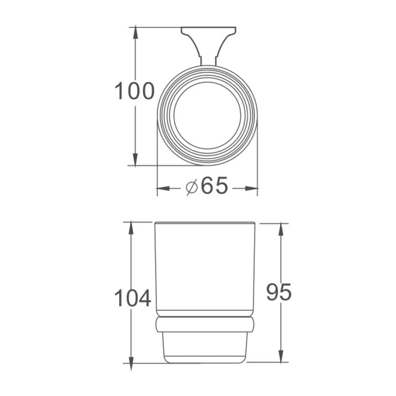 Стакан Haiba HB8506 хром — Изображение 2