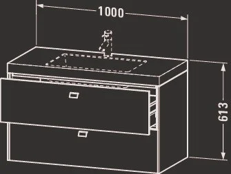 Тумба с раковиной Duravit Brioso BR4607O1022 100 см белый глянцевый Тумба с раковиной Duravit Brioso BR4607O1022 100 см белый глянцевый