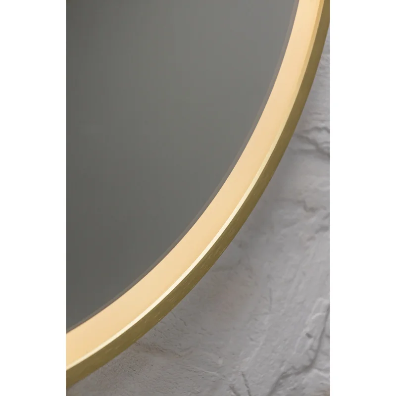 Зеркало Silver Mirrors Deluna LED-00003162 D700 алюминиевый профиль золото подогрев сенсорный выключатель — Изображение 12