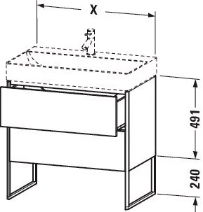 Тумба под раковину Duravit XSquare XS444206161 напольная 58 см Коричнево-оливковый глянцевый Тумба под раковину Duravit XSquare XS444206161 напольная 58 см Коричнево-оливковый глянцевый