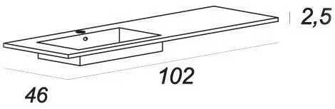 Раковина CEZARES 50165 460x1020 мм Раковина CEZARES 50165 460x1020 мм