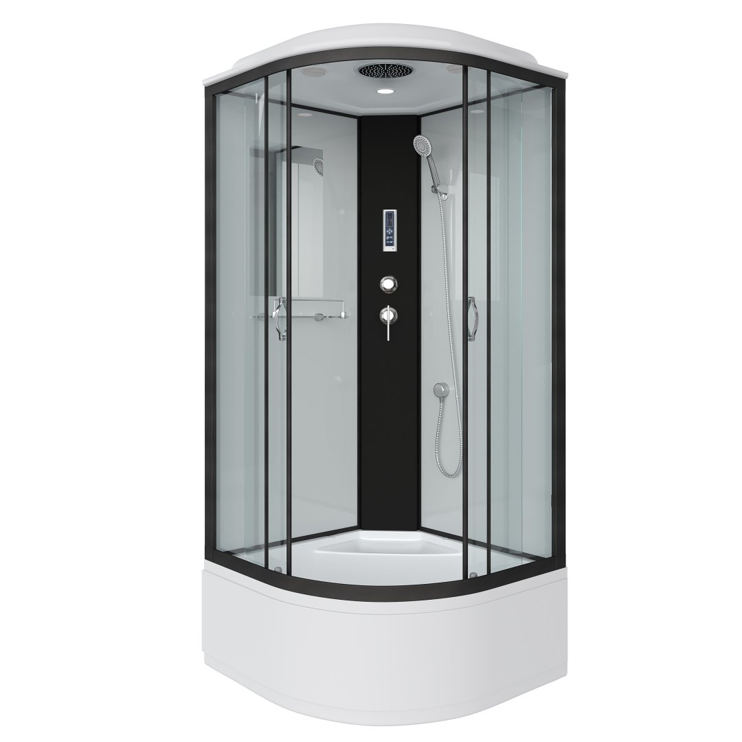 Душевая кабина Niagara Classic NG-6707-14P (800х800х2150) высокий поддон (40см) стекло прозрачное черные профиля 67071414P Душевая кабина Niagara Classic NG-6707-14P (800х800х2150) высокий поддон (40см) стекло прозрачное черные профиля 67071414P