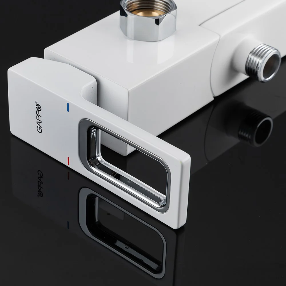 Смеситель для ванны GAPPO G3217-8 белый — Изображение 7