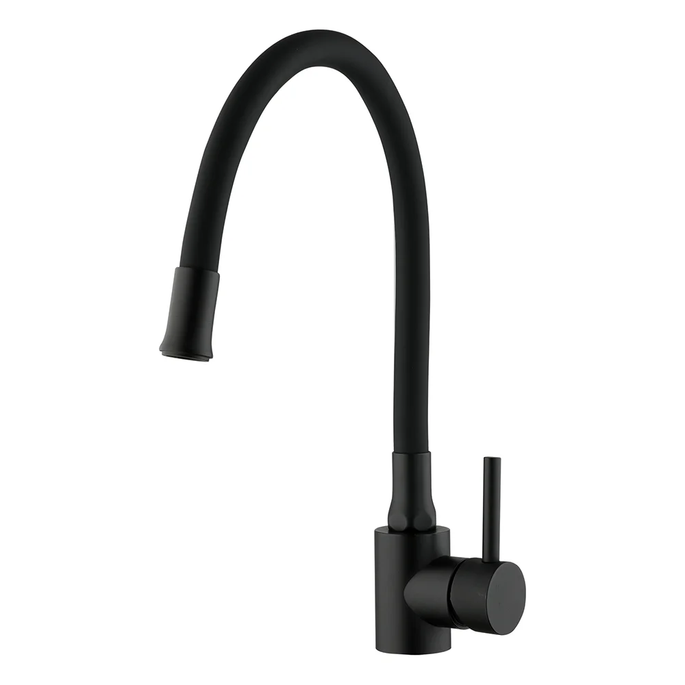 Смеситель для кухни FRAP F40994-6 с гибким изливом, черный — Изображение 1