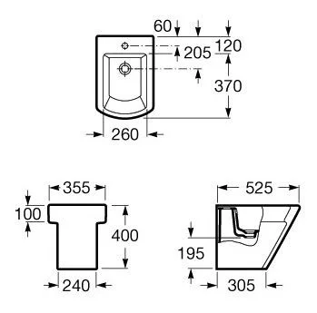 Биде напольное Roca Hall 357624000 Биде напольное Roca Hall 357624000