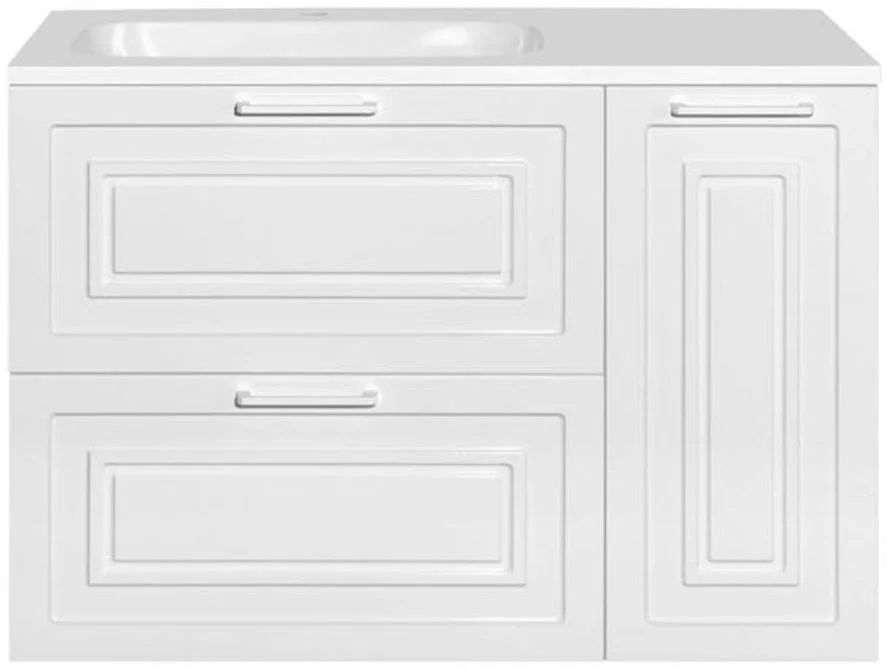 Тумба под раковину Style Line Альба (2 ящ./корзина) Барселона 90 Левая, Люкс, белый, PLUS ЛС-000010052 Тумба под раковину Style Line Альба (2 ящ./корзина) Барселона 90 Левая, Люкс, белый, PLUS ЛС-000010052