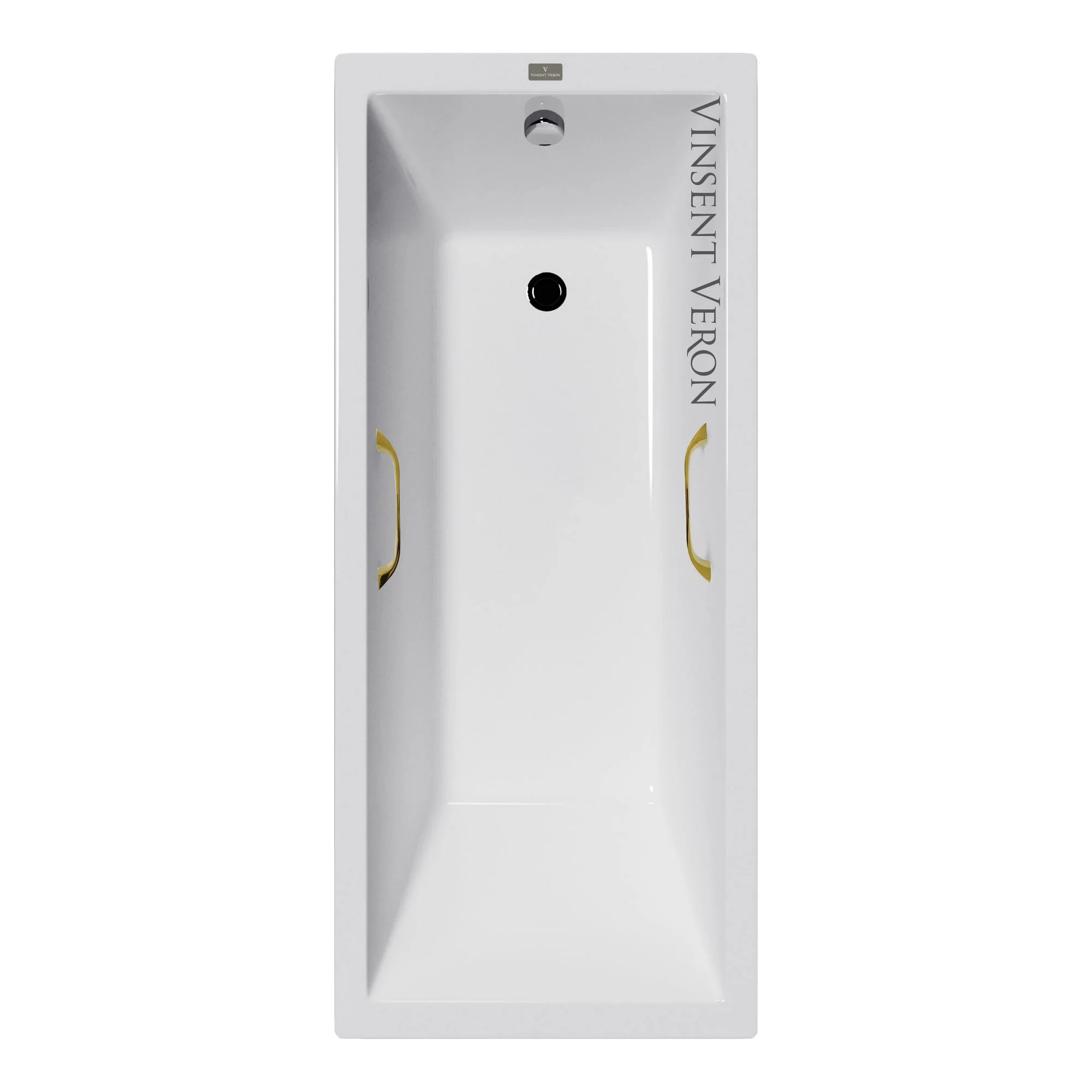 Ванна чугунная Vinsent Veron Square 170x75x45 VSQ1707545H/VH0012GD с золотыми ручками Ванна чугунная Vinsent Veron Square 170x75x45 VSQ1707545H/VH0012GD с золотыми ручками