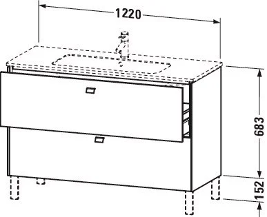 Тумба под раковину Duravit Brioso BR440401021 напольная 122 см Орех темный Тумба под раковину Duravit Brioso BR440401021 напольная 122 см Орех темный