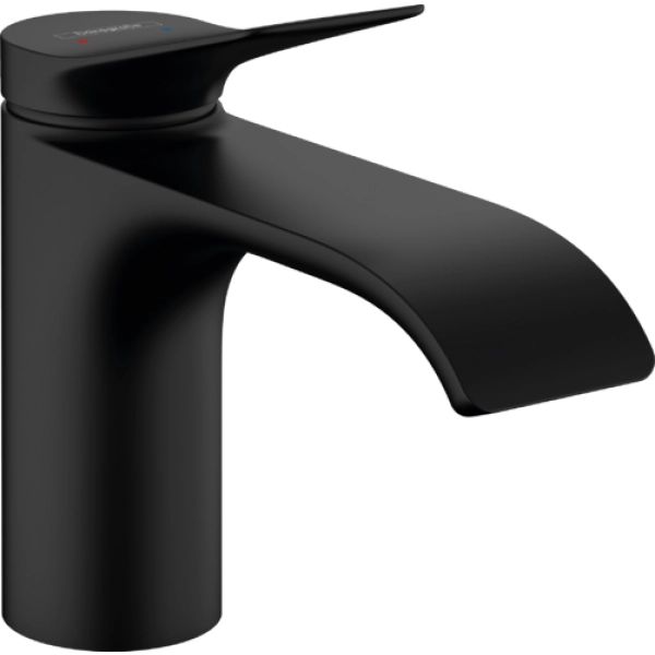 Смеситель для раковины Hansgrohe Vivenis 80 без сливного гарнитура 75012670, матовый черный Смеситель для раковины Hansgrohe Vivenis 80 без сливного гарнитура 75012670, матовый черный