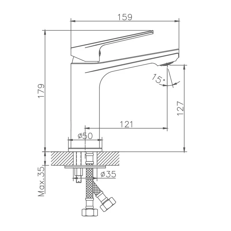 Смеситель для раковины Haiba HB10533-3 пепельный — Изображение 6