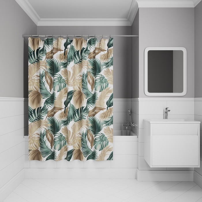 Штора для ванны IDDIS (BF06P18i11) 200x180 см, полиэстер Штора для ванны IDDIS (BF06P18i11) 200x180 см, полиэстер