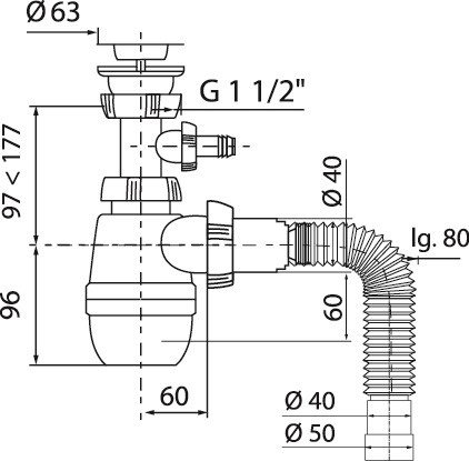 Раковина STWORKI Монтре моноблок Монтре 55 + Сифон для раковины Wirquin Минор с отводом для стиральн 560941 Раковина STWORKI Монтре моноблок Монтре 55 + Сифон для раковины Wirquin Минор с отводом для стиральн 560941