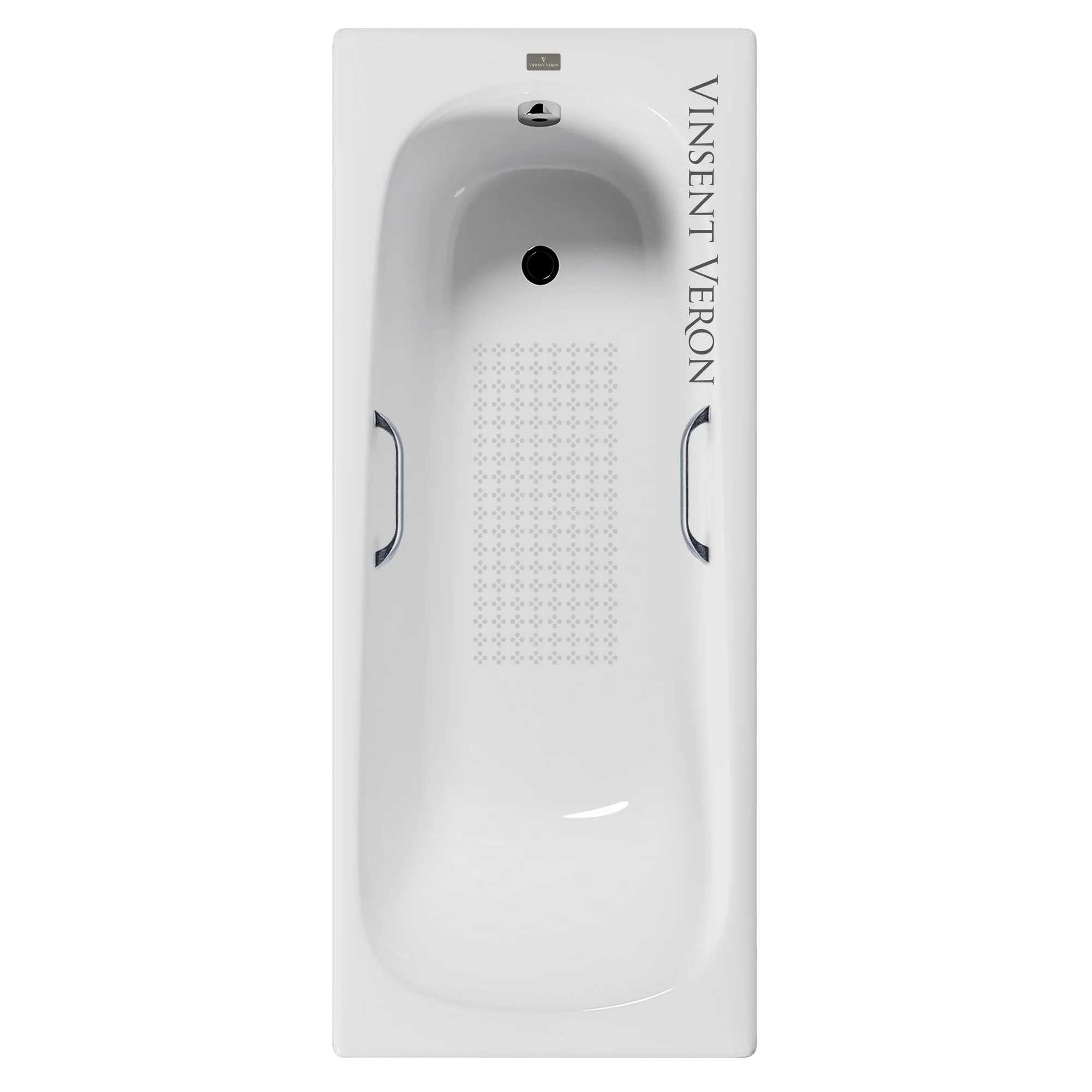 Ванна чугунная Vinsent Veron Concept 150x70x42 VCO1507042H/VH0012CH-AS с хромированными ручками и антискользящим покрытием Ванна чугунная Vinsent Veron Concept 150x70x42 VCO1507042H/VH0012CH-AS с хромированными ручками и антискользящим покрытием