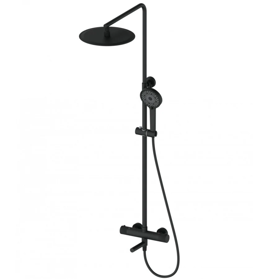 Душевая система Wonzon & Woghand с термостатом, черный матовый (WW-88739902-MB) Душевая система Wonzon & Woghand с термостатом, черный матовый (WW-88739902-MB)