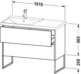 Тумба под раковину Duravit XSquare XS446502222 напольная 101 см белая глянцевый Тумба под раковину Duravit XSquare XS446502222 напольная 101 см белая глянцевый