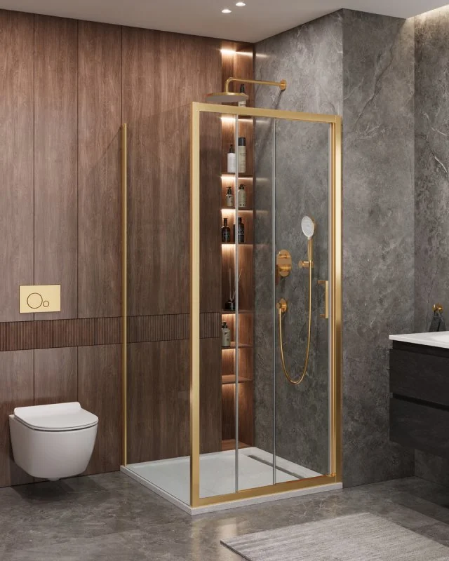 Душевой уголок CEZARES MOLVENO-AF-31-90-C-BORO-IV цвет профиля брашированное золото стекло прозрачное 900x900 мм Душевой уголок CEZARES MOLVENO-AF-31-90-C-BORO-IV цвет профиля брашированное золото стекло прозрачное 900x900 мм
