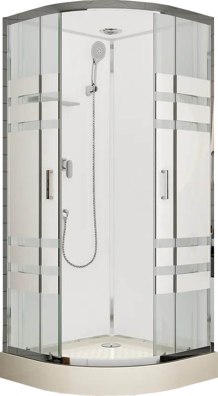 Душевая кабина Esbano ECONOM (ESKE100CR) полукруглая с крышей ESE-100CR100x100x210 Душевая кабина Esbano ECONOM (ESKE100CR) полукруглая с крышей ESE-100CR100x100x210