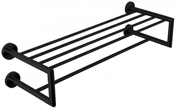 Полотенцедержатель NOFER NIZA 16854.N с 4 креплениями к стене черная Полотенцедержатель NOFER NIZA 16854.N с 4 креплениями к стене черная