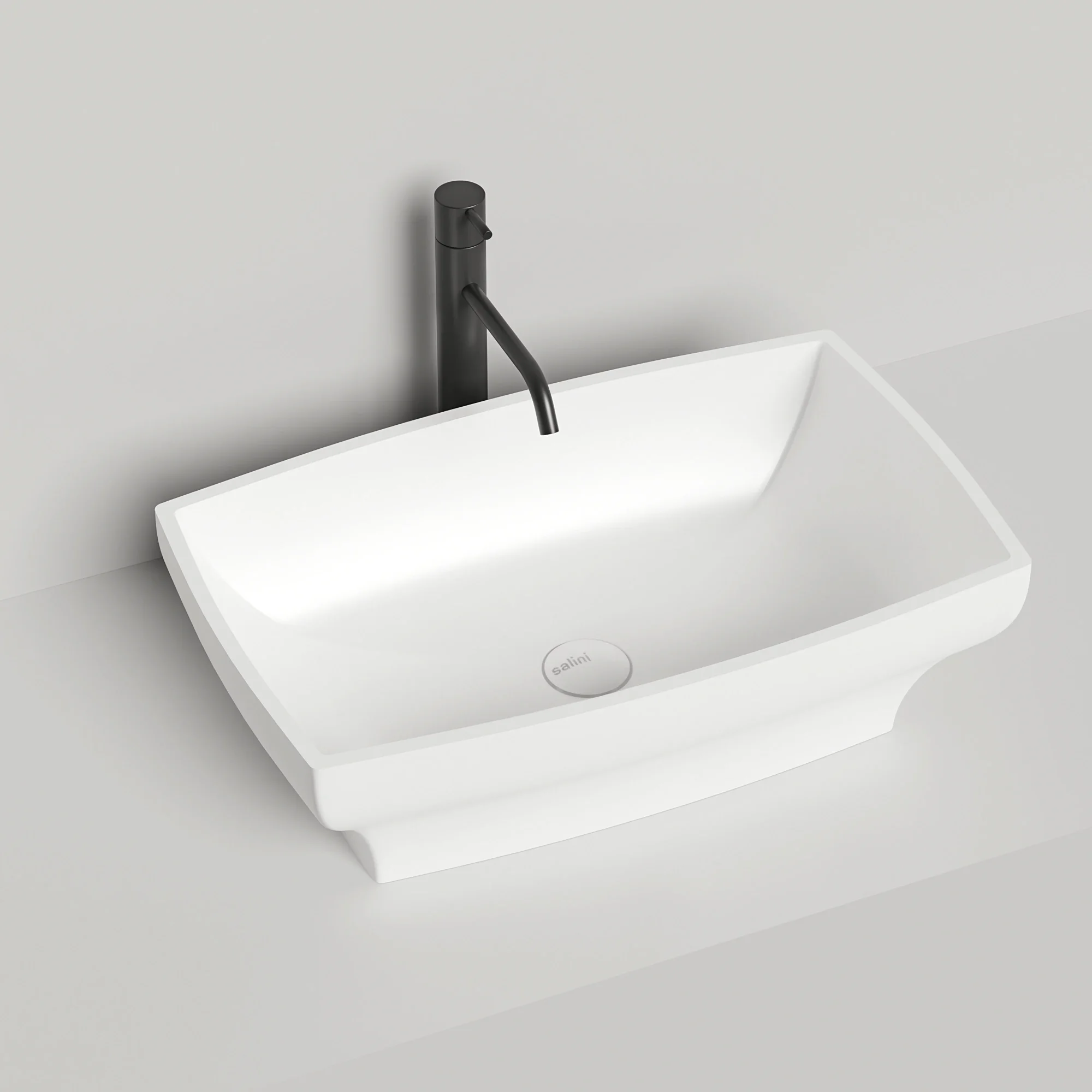 Раковина Salini GLORIA 04 покраска по RAL полностью 1102104GF 600x380 накладная S-Sense Раковина Salini GLORIA 04 покраска по RAL полностью 1102104GF 600x380 накладная S-Sense