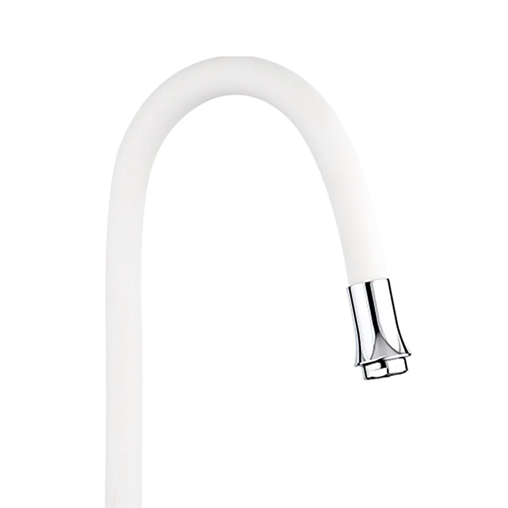Смеситель для кухни FRAP F4041 с гибким изливом, белый — Изображение 4