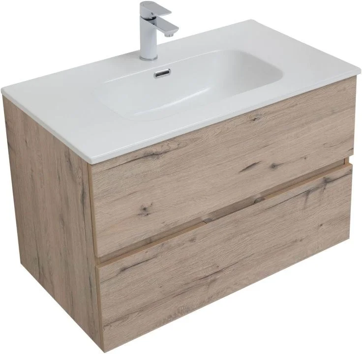 Тумба под раковину Aquanet Алвита New 80 2 ящика, дуб веллингтон белый 00277517 Тумба под раковину Aquanet Алвита New 80 2 ящика, дуб веллингтон белый 00277517