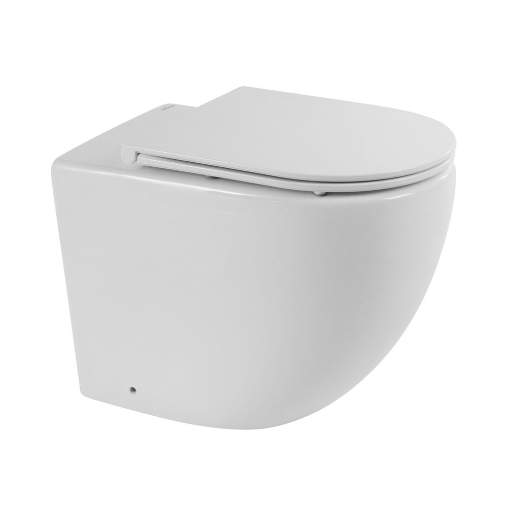 Унитаз приставной BelBagno SFERA-R BB2141CBR/BB870SC безободковый с сиденьем Унитаз приставной BelBagno SFERA-R BB2141CBR/BB870SC безободковый с сиденьем