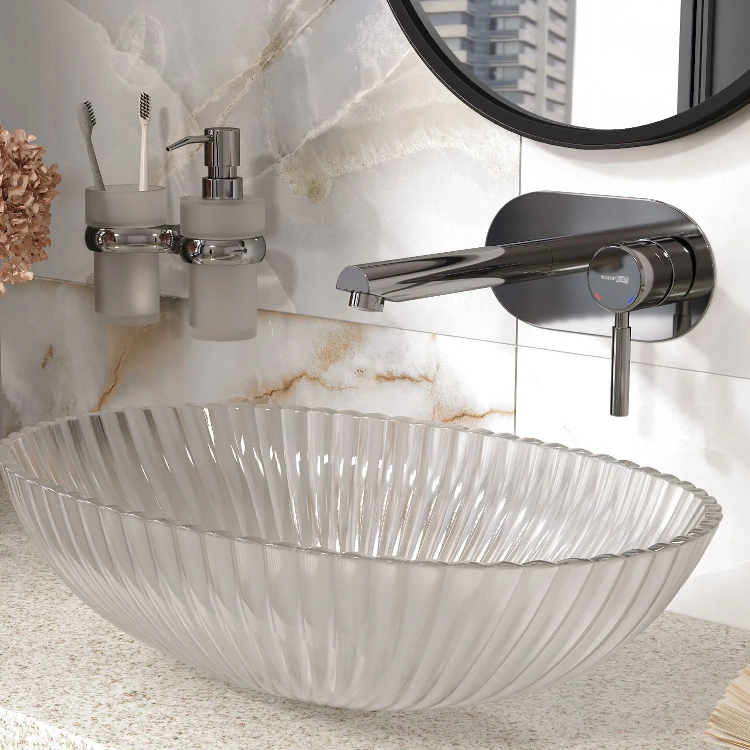 Смеситель для раковины WasserKRAFT Main 4130 встраиваемый хром Смеситель для раковины WasserKRAFT Main 4130 встраиваемый хром