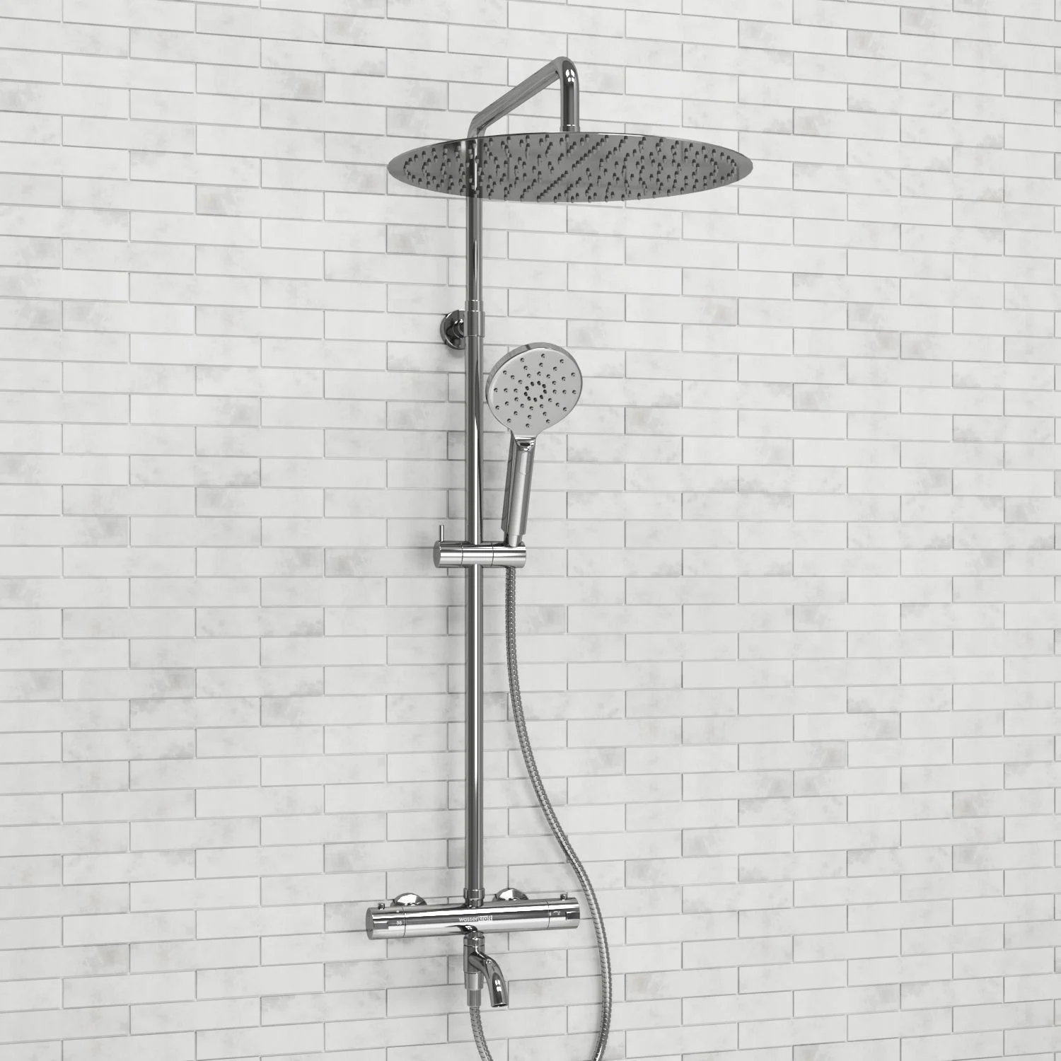 Душевая система WasserKRAFT A188.117.127.010.CH Thermo с термостатом хром Душевая система WasserKRAFT A188.117.127.010.CH Thermo с термостатом хром