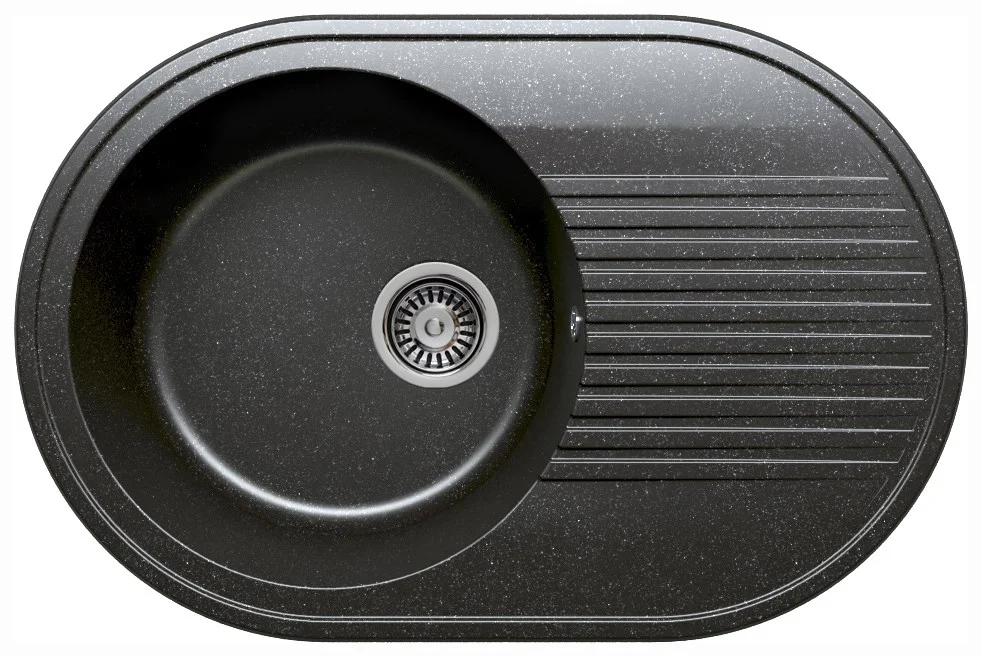 Кухонная мойка Polygran F-16 №16, черная F-16 №16 (Черн) Кухонная мойка Polygran F-16 №16, черная F-16 №16 (Черн)