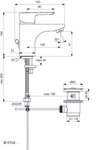 Комплект смесителей Ideal Standard CERAPLAN III B1118AA Комплект смесителей Ideal Standard CERAPLAN III B1118AA